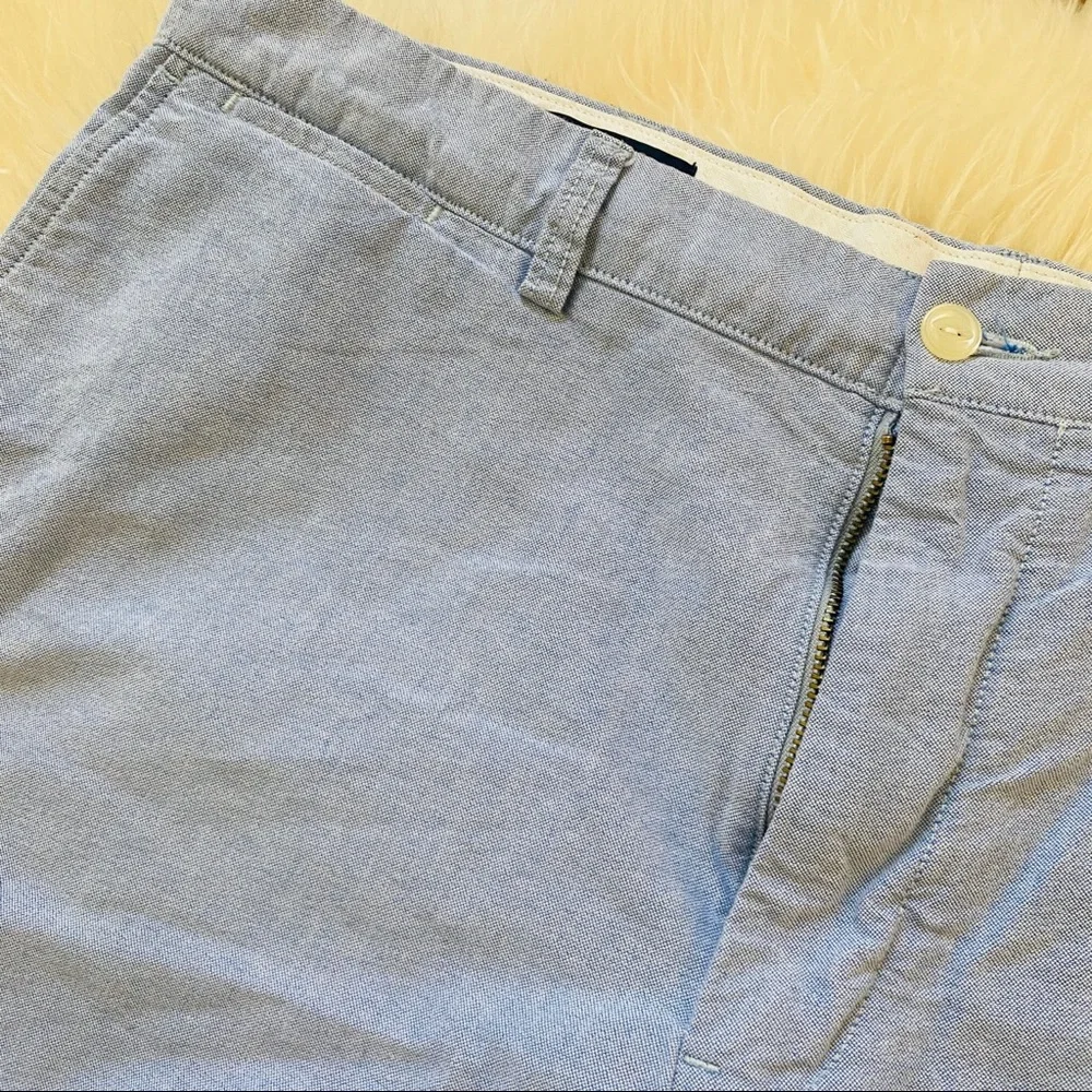 Polo Ralph Lauren mens light blue cotton Oxford shorts flat front 38